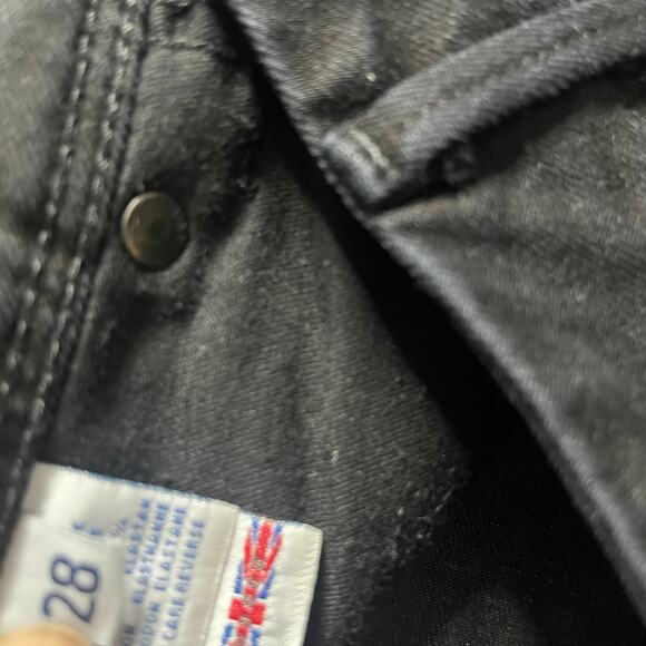 HUDSON Jeans Black Stretch Denim Pants Womens 28 Flap Pockets Classic Fit - Picture 7 of 16